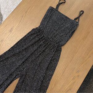 Billabong Black Polka Dot Wide-Leg Jumpsuit